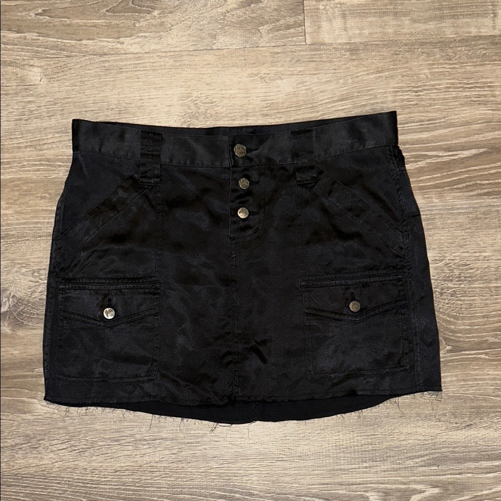 Joie Black Mini Silk Skirt